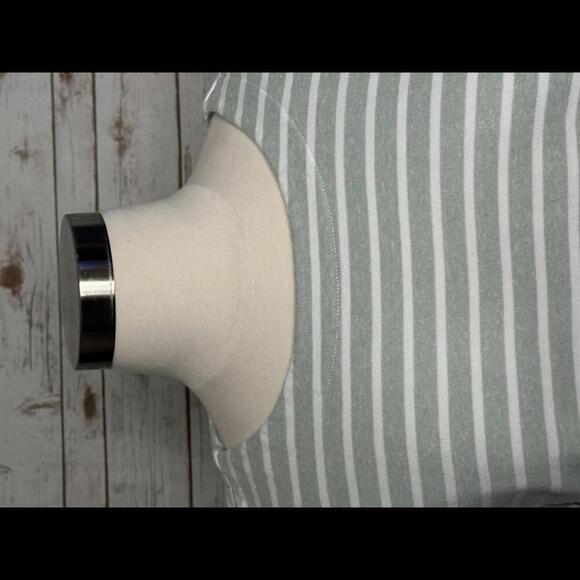 ModCloth 'Spiffed Up Saturday' green striped tie-back ruffle sleeve top Size XL - Picture 2 of 6